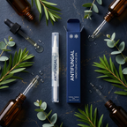 Brova pen with botanical ingredients — tea tree, eucalyptus, undecylenic acid